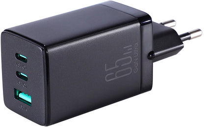 Incarcator Retea Cu Cablu USB-C Joyroom TCG01, 65W, 3.25A, 1 x USB-A - 2 x USB-C, Negru