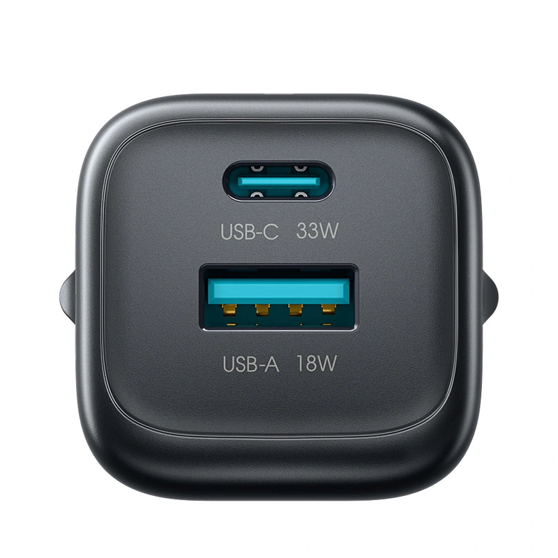 Incarcator Retea Cu Cablu USB-C Joyroom JR-TG7, 33W, 3A, 1 x USB-A - 1 x USB-C, Negru