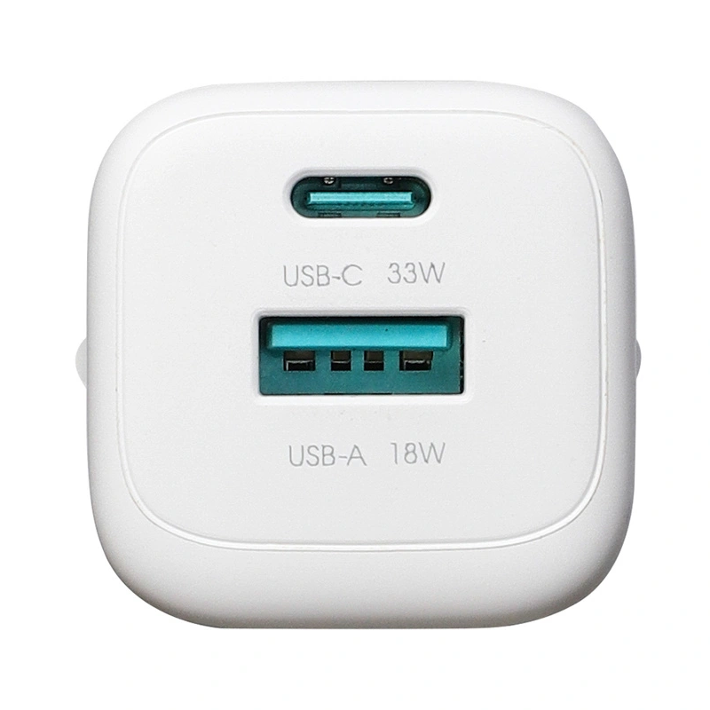 Incarcator Retea Cu Cablu USB-C Joyroom JR-TG7, 33W, 3A, 1 x USB-A - 1 x USB-C, Alb