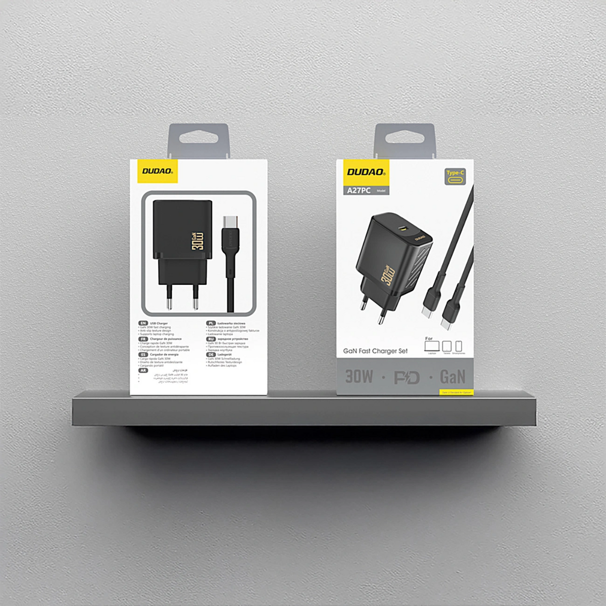 Incarcator Retea Cu Cablu USB-C Dudao A27PCEU, 30W, 3A, 1 x USB-C, Negru