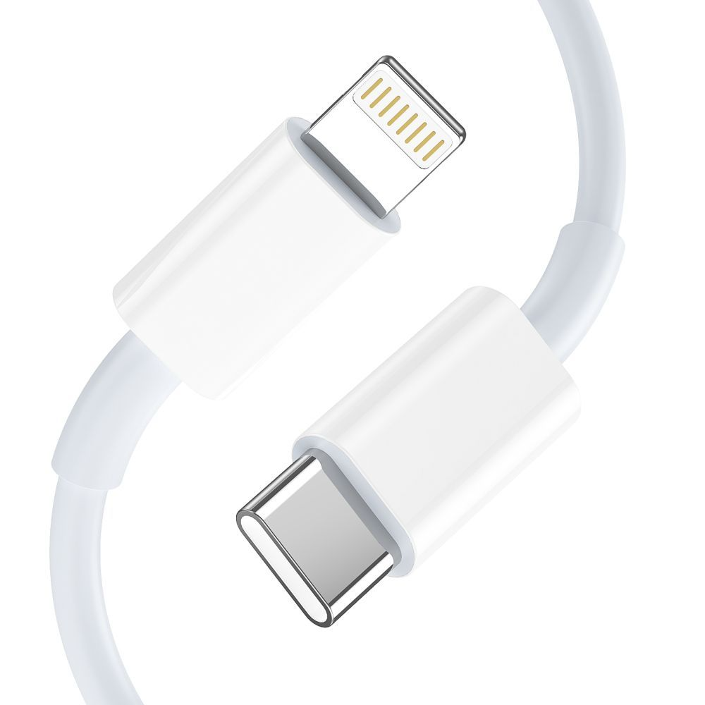 Incarcator Retea Cu Cablu Lightning Tech-Protect NCA20, 20W, 3A, 1 x USB-A - 1 x USB-C, Alb