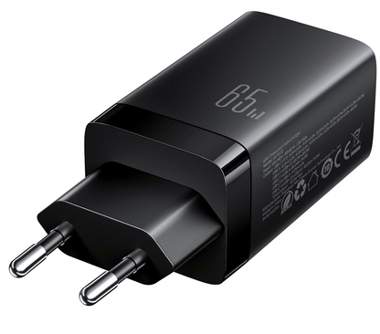 Incarcator Retea Cu Cablu USB-C Joyroom JR-TG10, 65W, 3.25A, 1 x USB-A - 2 x USB-C, Negru