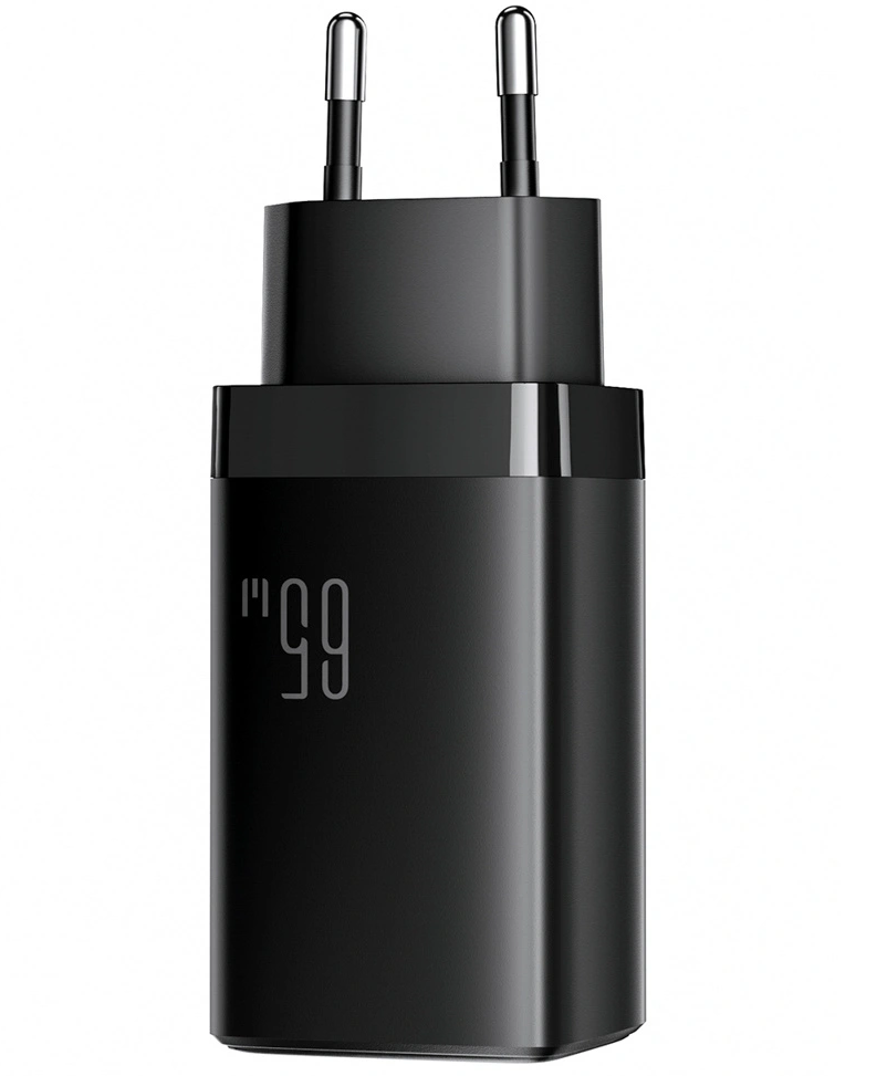 Incarcator Retea Cu Cablu USB-C Joyroom JR-TG10, 65W, 3.25A, 1 x USB-A - 2 x USB-C, Negru