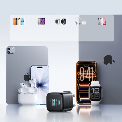 Incarcator Retea Cu Cablu USB-C Joyroom JR-TG7, 33W, 3A, 1 x USB-A - 1 x USB-C, Negru