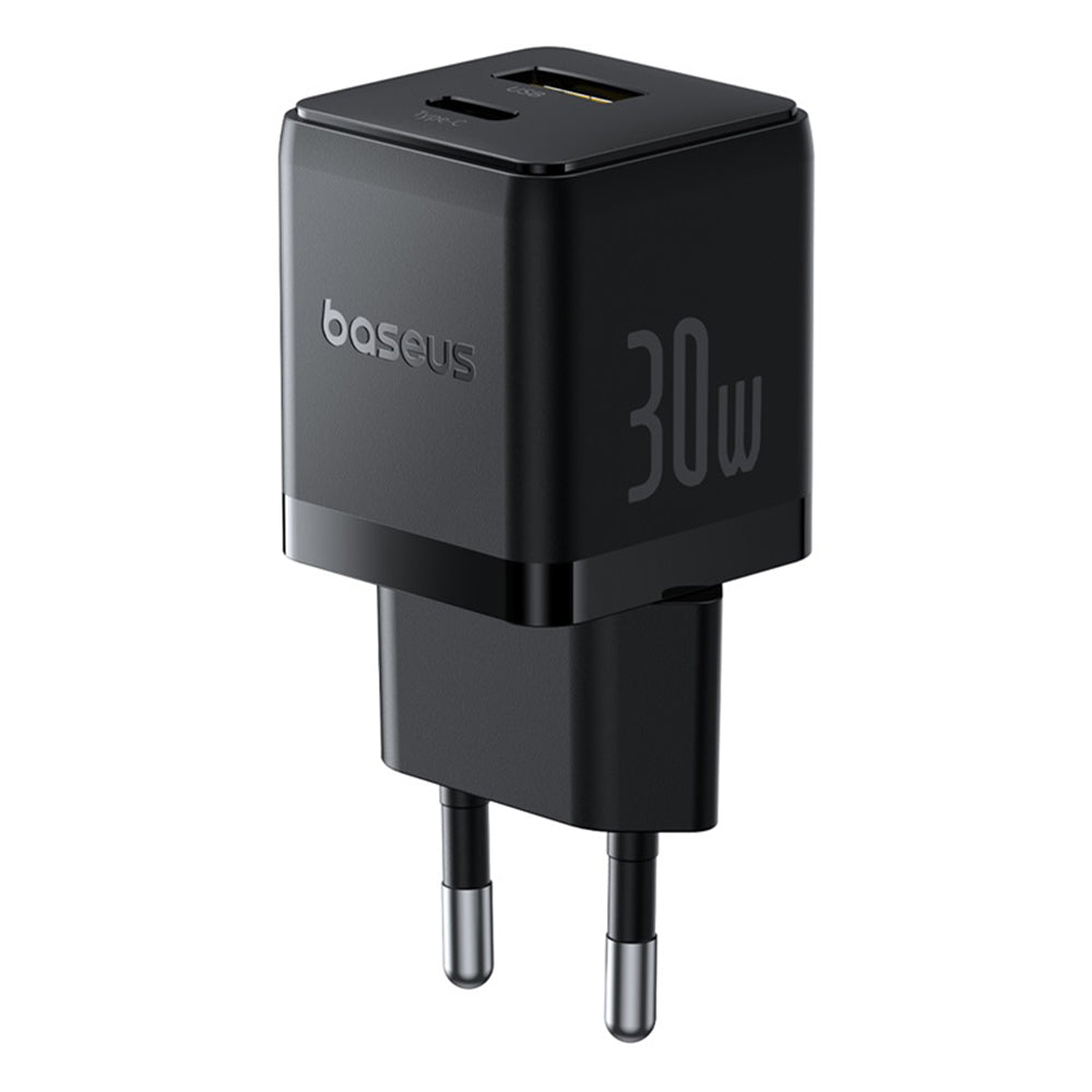 Incarcator Retea Cu Cablu USB-C Baseus Palm, 30W, 3A, 1 x USB-A - 1 x USB-C, Negru P1011160A113-01