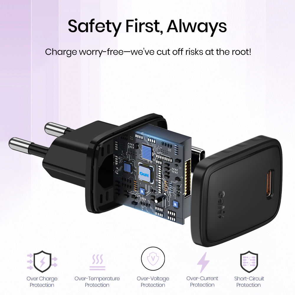 Incarcator Retea Cu Cablu Lightning Lito LC17L, 30W, 3A, 1 x USB-C, Negru