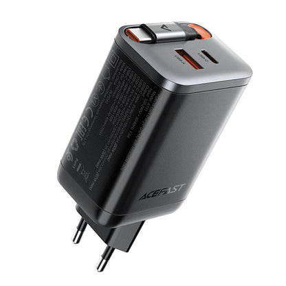 Incarcator Retea Cu Cablu USB-C Acefast A111, 67W, 3A, 1 x USB-A - 1 x USB-C, Negru