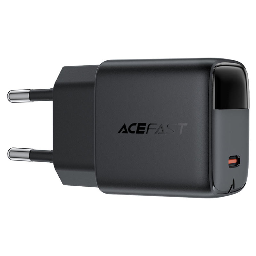Incarcator Retea Cu Cablu USB-C Acefast A113 Display, 20W, 3A, 1 x USB-C, Negru