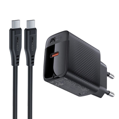 Incarcator Retea Cu Cablu USB-C Acefast A82, 20W, 3A, 1 x USB-C, Negru
