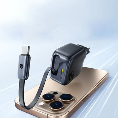 Incarcator Retea Cu Cablu USB-C Baseus EnerCore CJ11, 45W, 3A, 1 x USB-C, Negru Z0004800