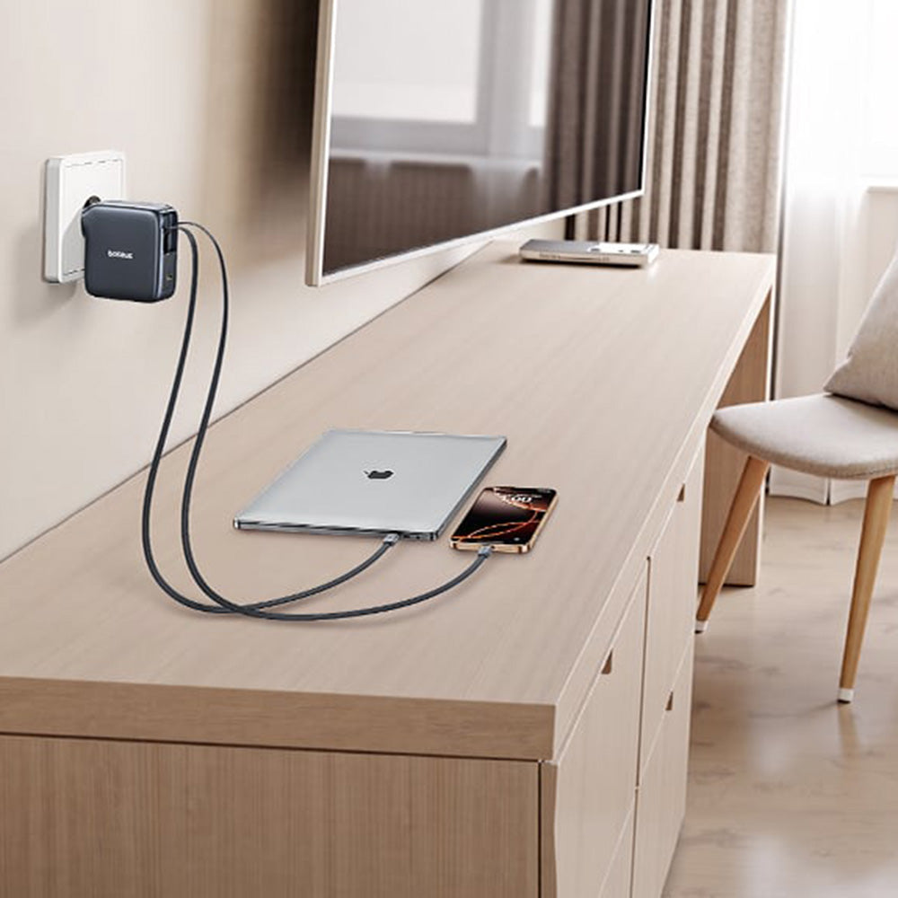 Incarcator Retea Cu Cablu USB-C Baseus EnerCore CJ21, 67W, 3.35A, 1 x USB-C, Negru E0120G00