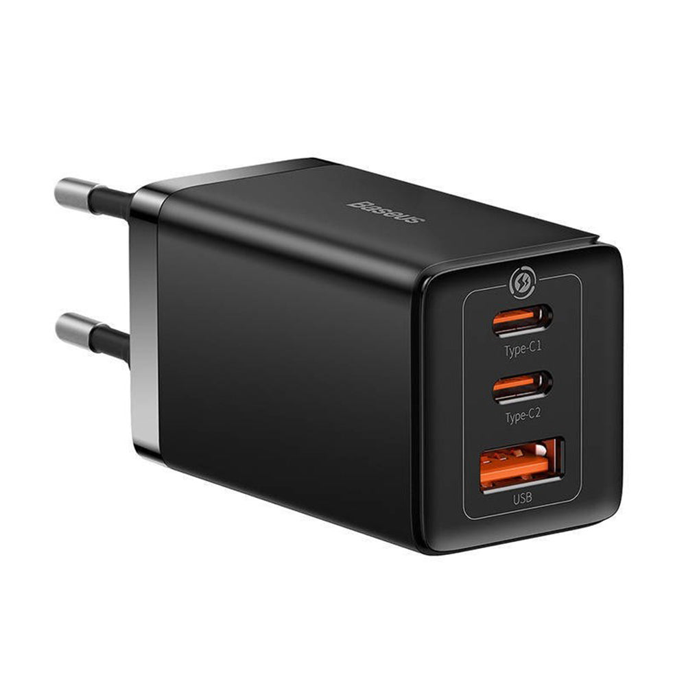 Incarcator Retea Cu Cablu USB-C Baseus GaN5 Pro, 65W, 3.25A, 1 x USB-A - 2 x USB-C, Negru C0206500