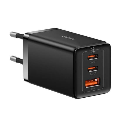 Incarcator Retea Cu Cablu USB-C Baseus GaN5 Pro, 65W, 3.25A, 1 x USB-A - 2 x USB-C, Negru C0206500