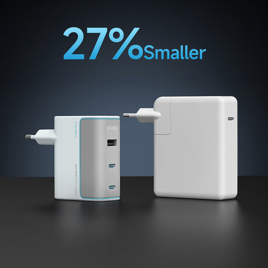 Incarcator Retea cu Cablu USB-C Cuktech, 100W, 5A, 1 x USB-A - 2 x USB-C, Alb CKAD1003EUGW