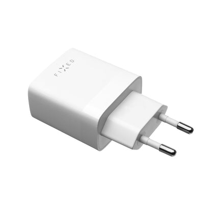 Incarcator Retea Cu Cablu USB-C Fixed, 17W, 3A, 2 x USB-A, Alb