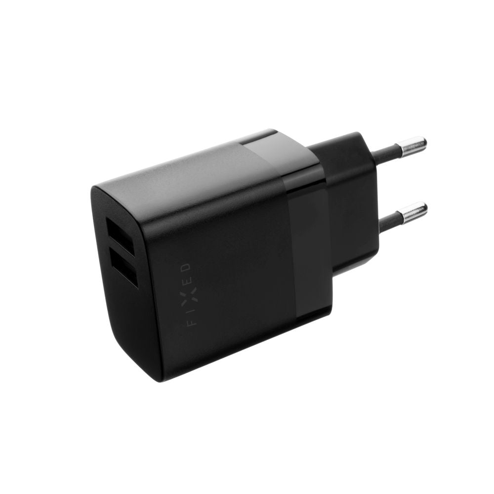 Incarcator Retea Cu Cablu USB-C Fixed, 17W, 3A, 2 x USB-A, Negru