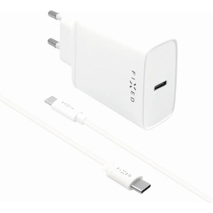 Incarcator Retea Cu Cablu USB-C Fixed, 20W, 3A, 1 x USB-C, Alb