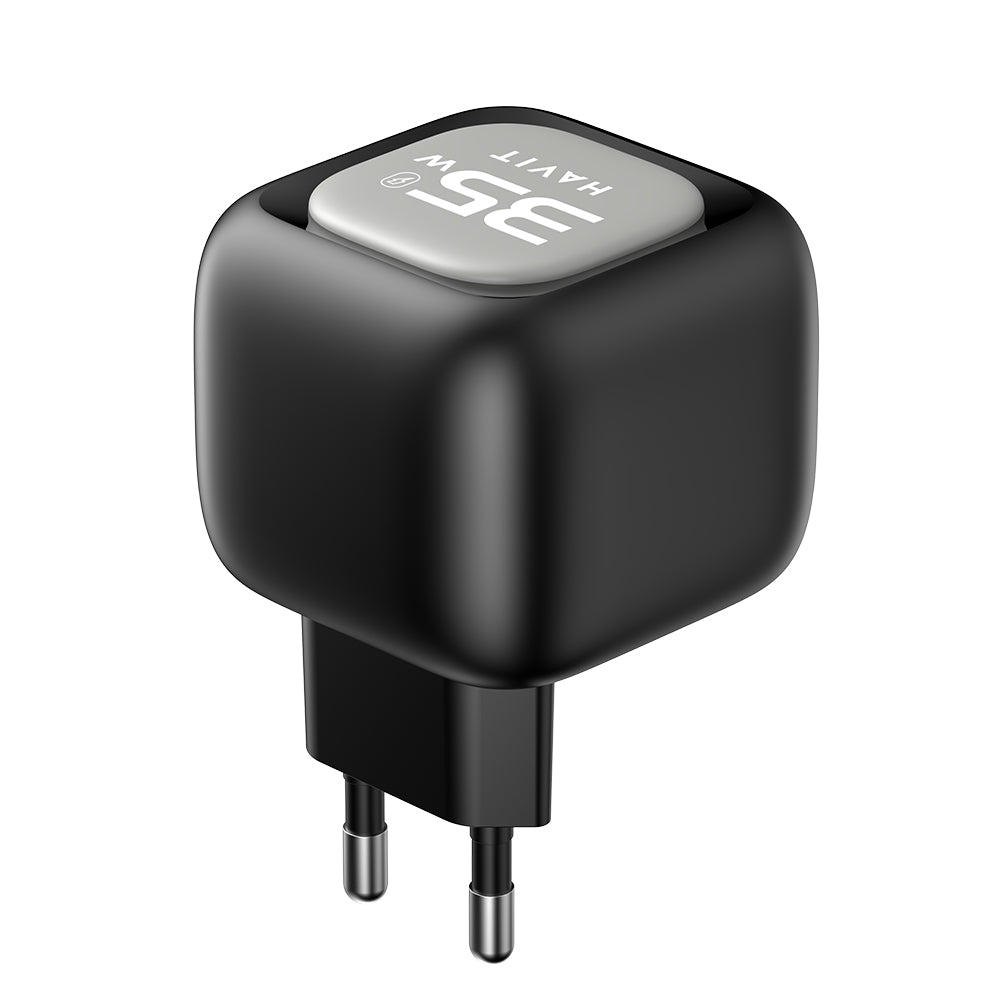 Incarcator Retea Cu Cablu USB-C HAVIT UC251, 35W, 3A, 1 x USB-A - 1 x USB-C, Negru Gri