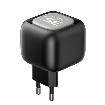 Incarcator Retea Cu Cablu USB-C HAVIT UC251, 35W, 3A, 1 x USB-A - 1 x USB-C, Negru Gri