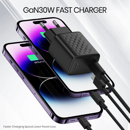 Incarcator Retea Lito LC17, 30W, 3A, 1 x USB-C, Negru