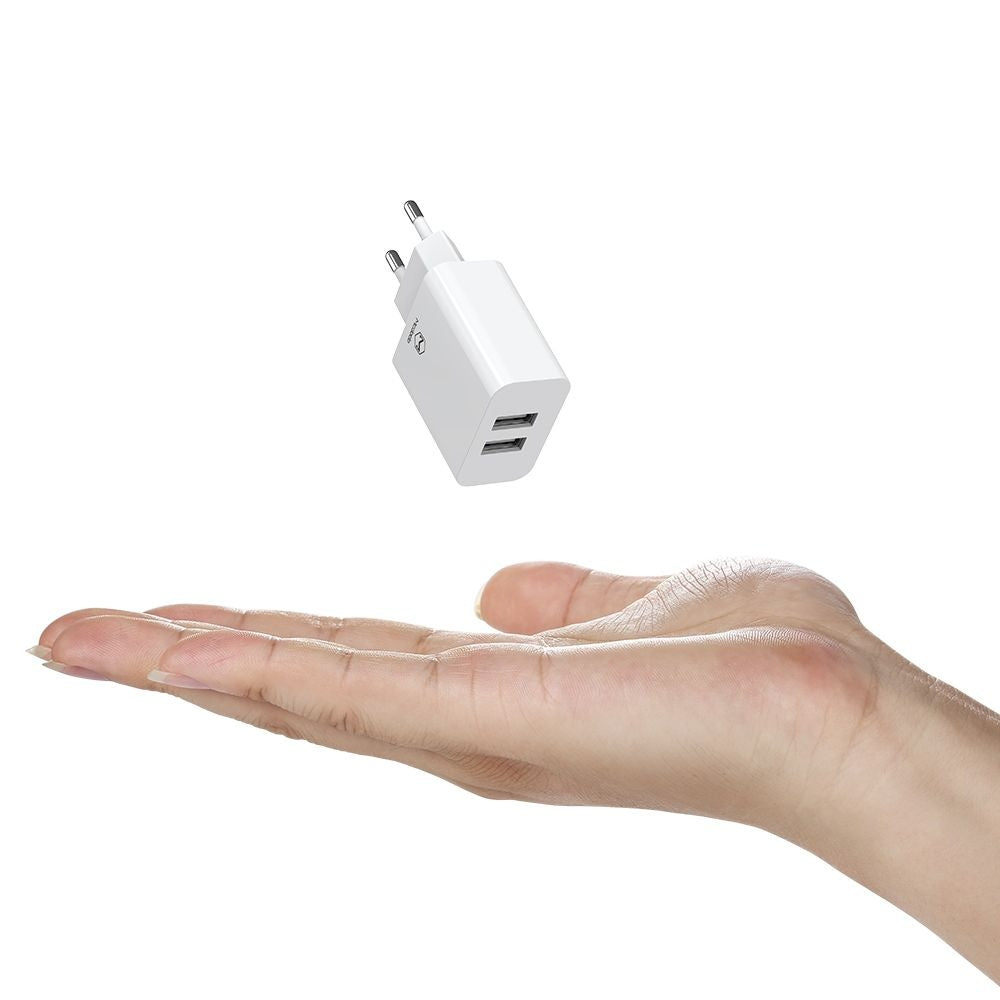 Incarcator Retea Cu Cablu USB-C McDodo CH-6721 Offer, 12W, 2.4A, 2 x USB-A, Alb
