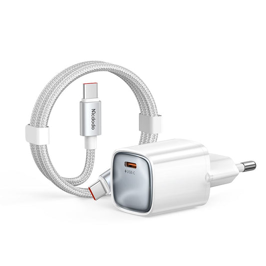 Incarcator Retea Cu Cablu USB-C Mcdodo Nano CH-8263, 65W, 3.25A, 1 x USB-C, Alb