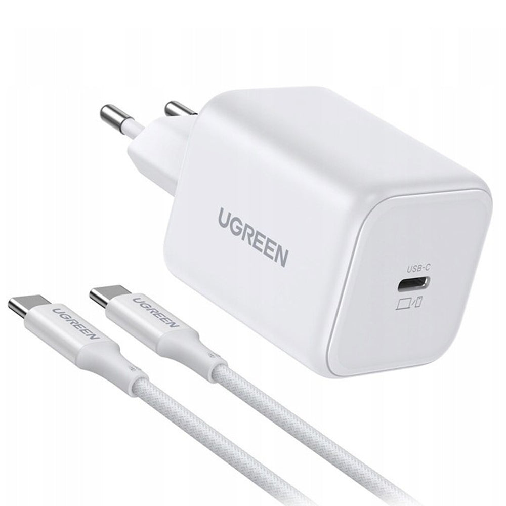 Incarcator Retea cu Cablu USB-C UGREEN X524 (65055), 45W, 3A, 1 x USB-C, Alb