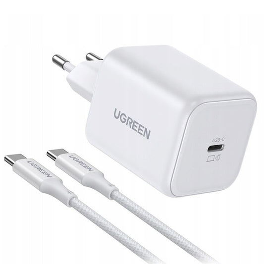 Incarcator Retea cu Cablu USB-C UGREEN X524 (65055), 45W, 3A, 1 x USB-C, Alb