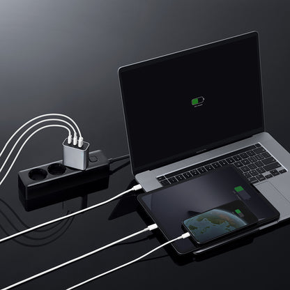 Incarcator Retea Cuktech, 65W, 3.25A, 1 x USB-A - 2 x USB-C, Alb CUK0A15CEUSL