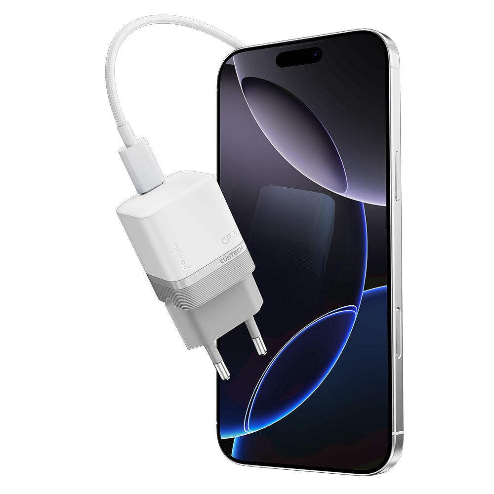 Incarcator Retea Cuktech, 40W, 3A, 1 x USB-C, Alb CKAC301SEUWH