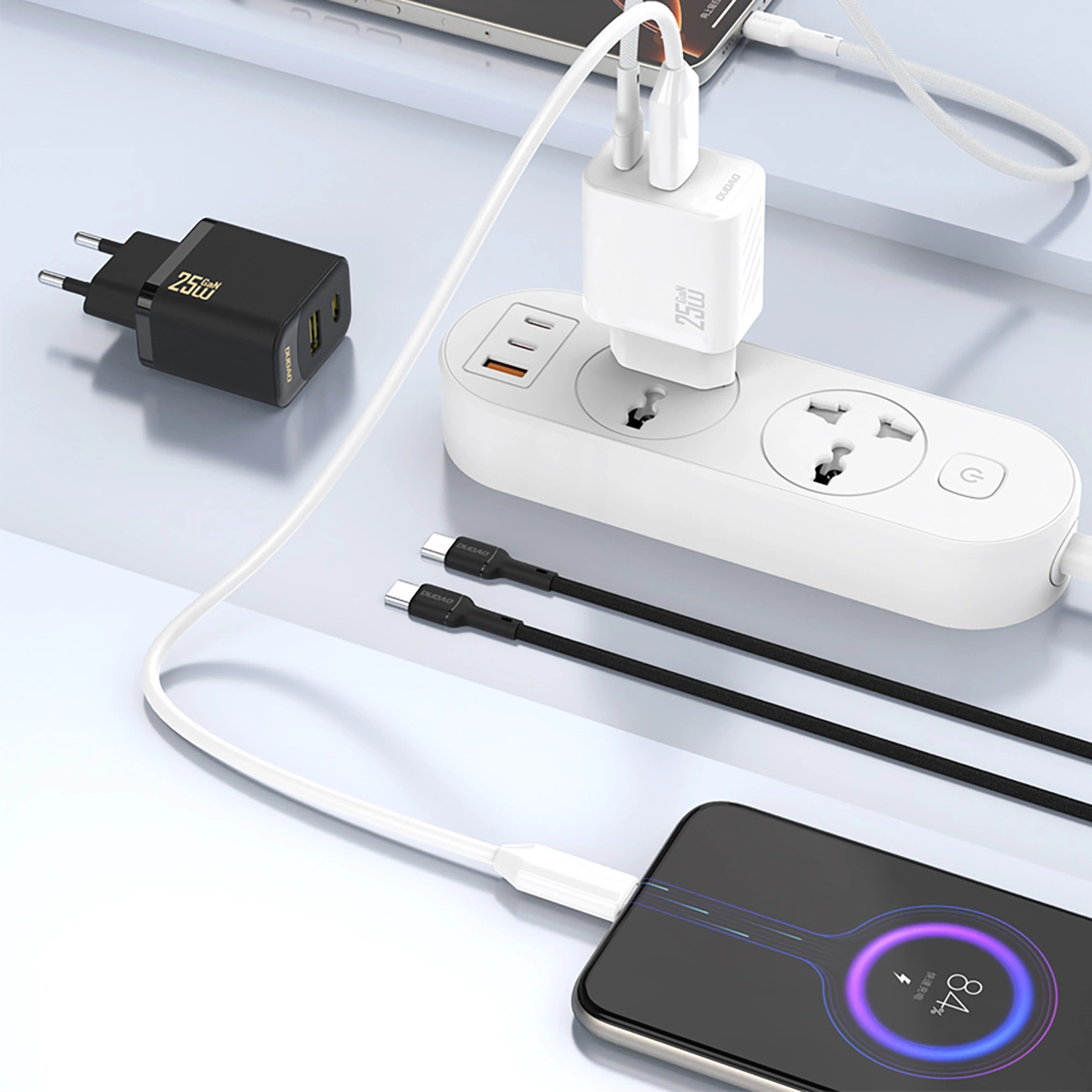 Incarcator Retea Dudao A26T, 25W, 3A, 1 x USB-A - 1 x USB-C, Negru