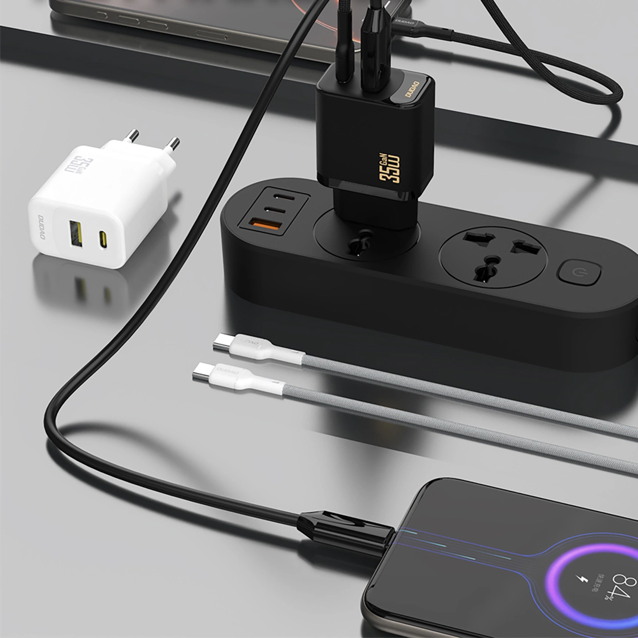 Incarcator Retea Dudao A27 Max, 35W, 1 x USB-A - 1 x USB-C, Alb