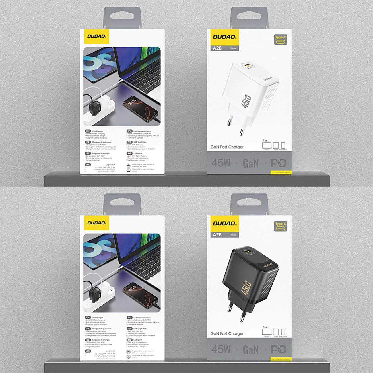 Incarcator Retea Dudao A28, 45W, 3A, 1 x USB-C, Alb