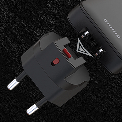 Incarcator Retea Dudao A65Q Travel, 65W, 3.25A, 1 x USB-A - 1 x USB-C, Negru