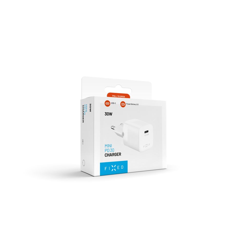 Incarcator Retea Fixed Mini, 30W, 3A, 1 x USB-C, Alb