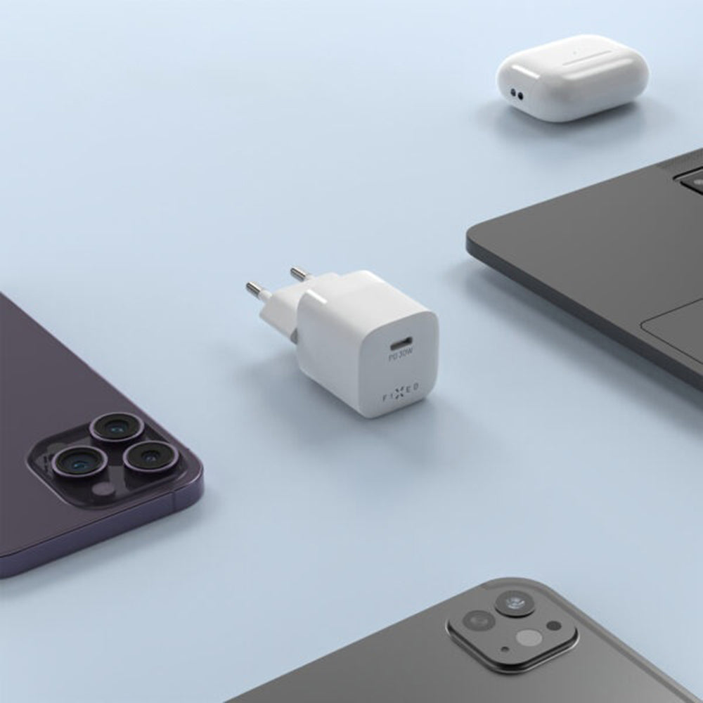 Incarcator Retea Fixed Mini2, 30W, 3A, 1 x USB-C, Alb