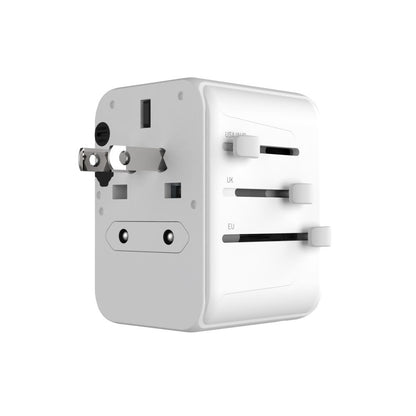 Incarcator Retea Fixed Travel, 30W, 3A, 2 x USB-A - 1 x USB-C, Alb