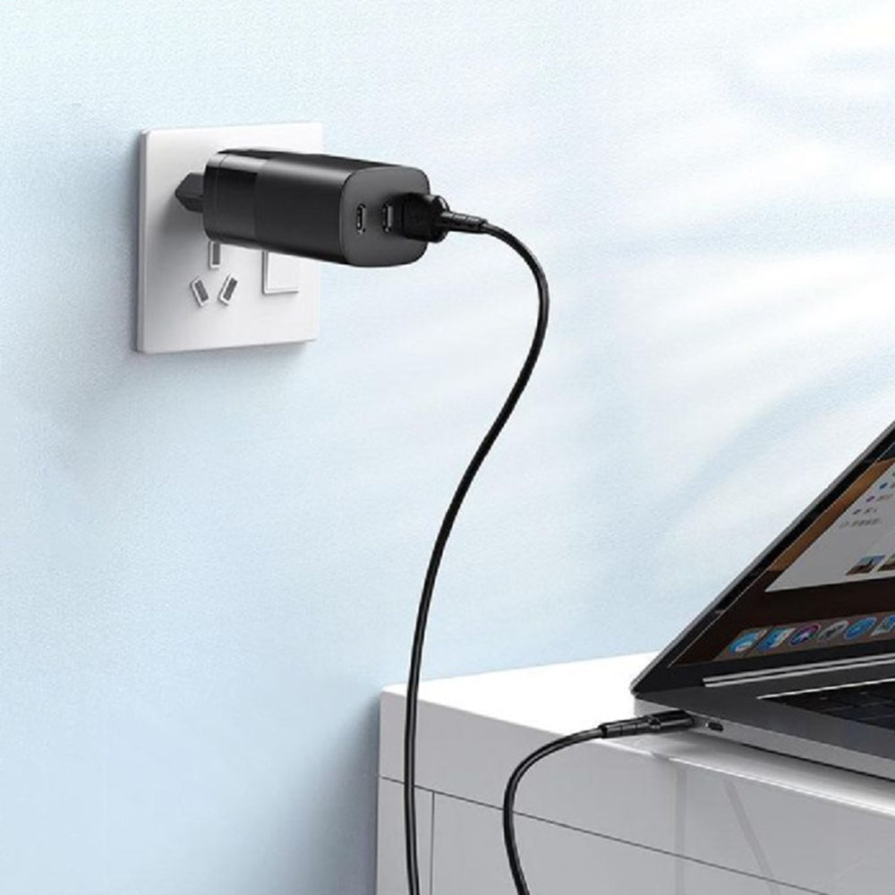 Incarcator Retea HAVIT UC10, 65W, 3A, 1 x USB-A - 2 x USB-C, Negru