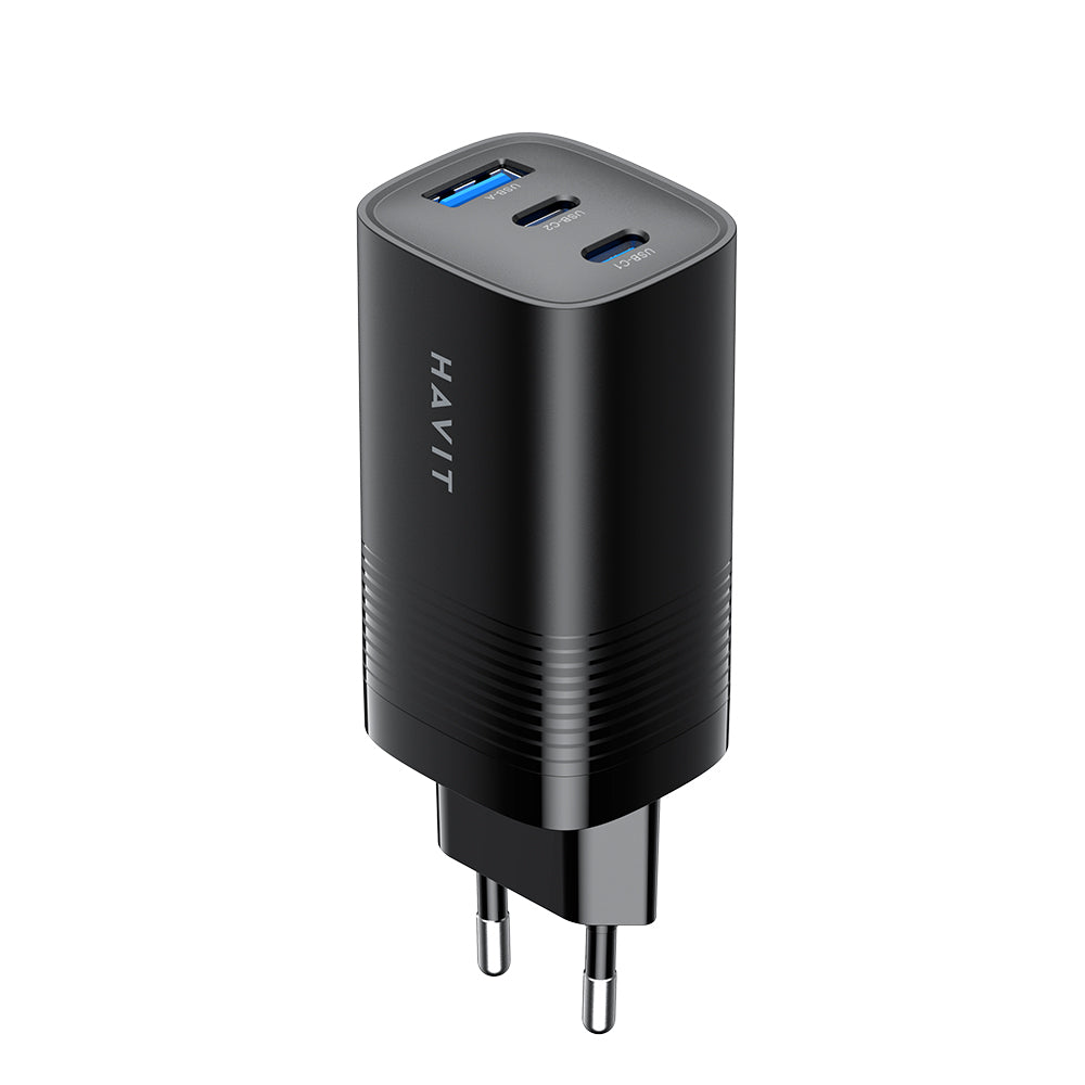 Incarcator Retea HAVIT UC20, 65W, 3A, 1 x USB-A - 2 x USB-C, Negru