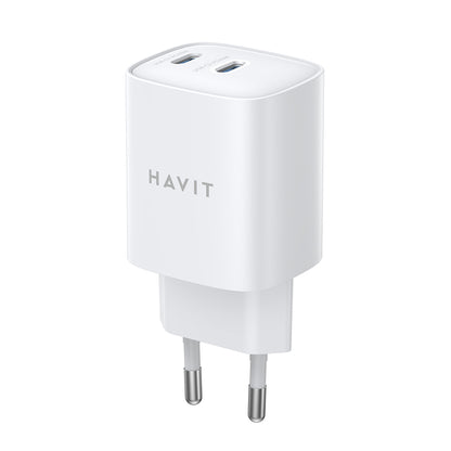 Incarcator Retea HAVIT UC45W, 45W, 3A, 2 x USB-C, Alb
