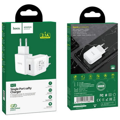 Incarcator Retea HOCO N2, 10W, 2A, 1 x USB-A, Alb