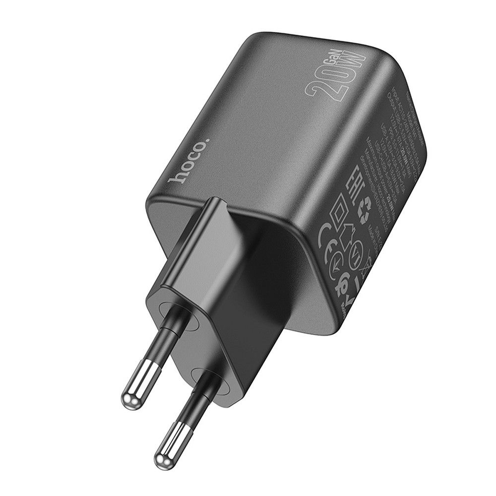 Incarcator Retea HOCO N41, 20W, 3A, 1 x USB-A - 1 x USB-C, Negru
