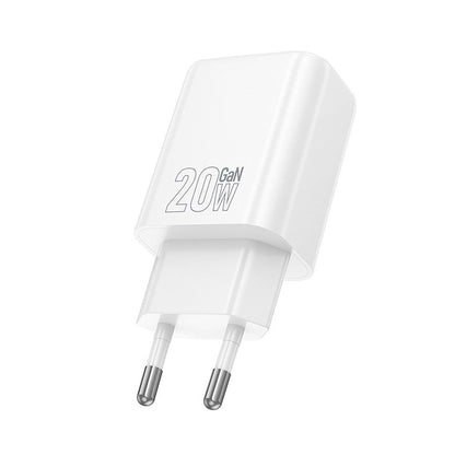 Incarcator Retea HOCO N61, 20W, 3A, 1 x USB-A - 1 x USB-C, Alb