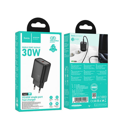 Incarcator Retea HOCO N62, 30W, 3A, 1 x USB-C, Negru