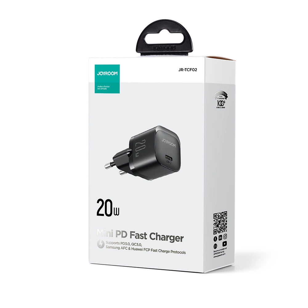 Incarcator Retea Joyroom JR-TCF02, 20W, 3A, 1 x USB-C, Negru