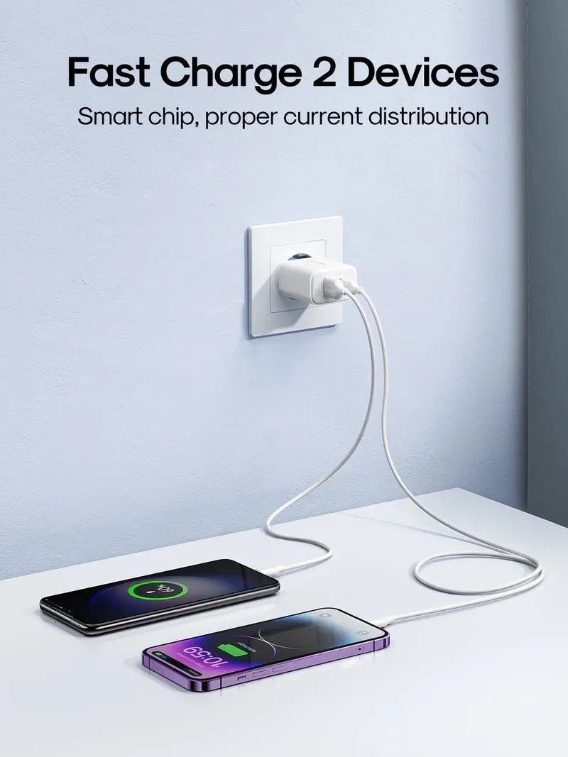 Incarcator Retea Joyroom JR-TCF05, 20W, 3A, 1 x USB-A - 1 x USB-C, Alb