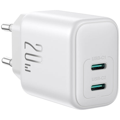 Incarcator Retea Joyroom JR-TCF12, 20W, 3A, 2 x USB-C, Alb