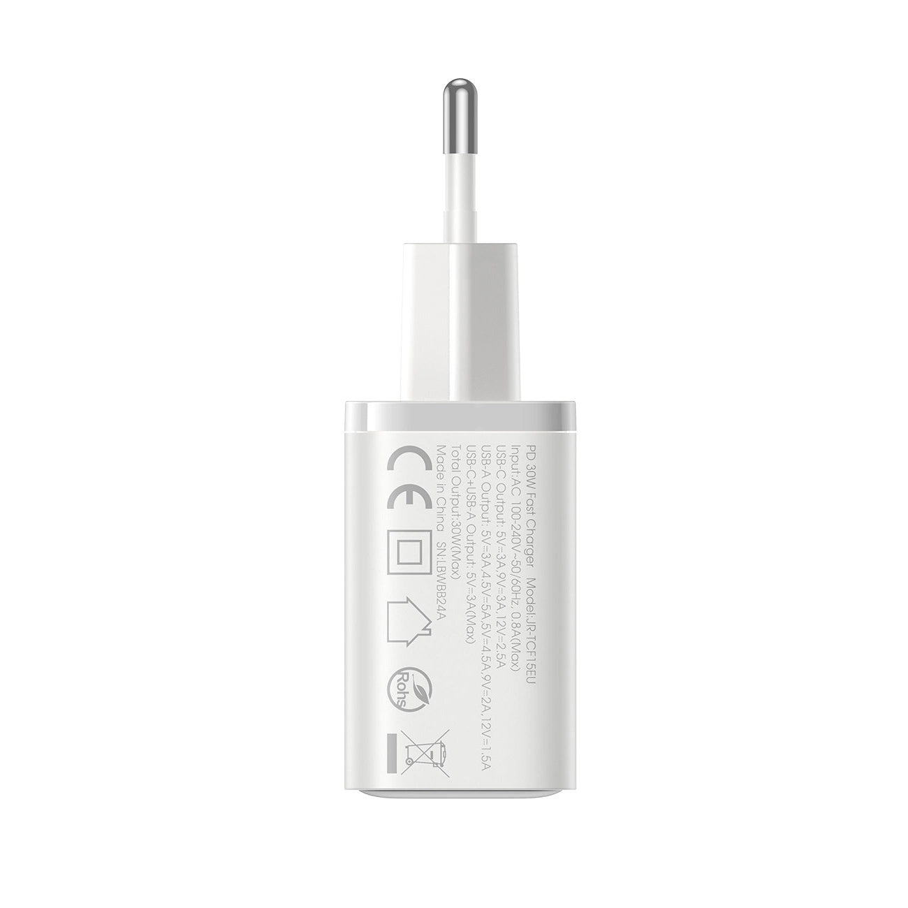 Incarcator Retea Joyroom JR-TCF15, 30W, 5A, 1 x USB-A - 1 x USB-C, Alb