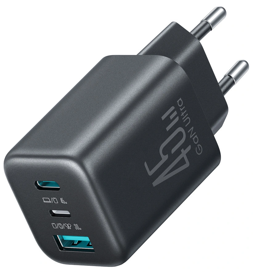 Incarcator Retea Joyroom JR-TO1, 45W, 3A, 1 x Lightning - 1 x USB-A - 1 x USB-C, Negru