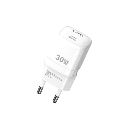 Incarcator Retea Lito LC11, 30W, 3A, 1 x USB-C, Alb